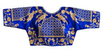 Thumbnail for Vamika Blue Banglori Silk Embroidery Blouse For Women - Distacart