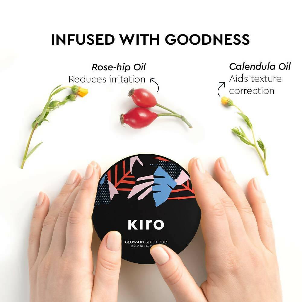 Kiro Glow-On Blush Duo - Classic Coral & Fresh Grapefruit - Distacart
