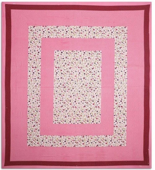Vamika Printed Cotton Pink Bedsheet With Multicolor Pillow Covers (LEOC_BINDI_P) - Distacart