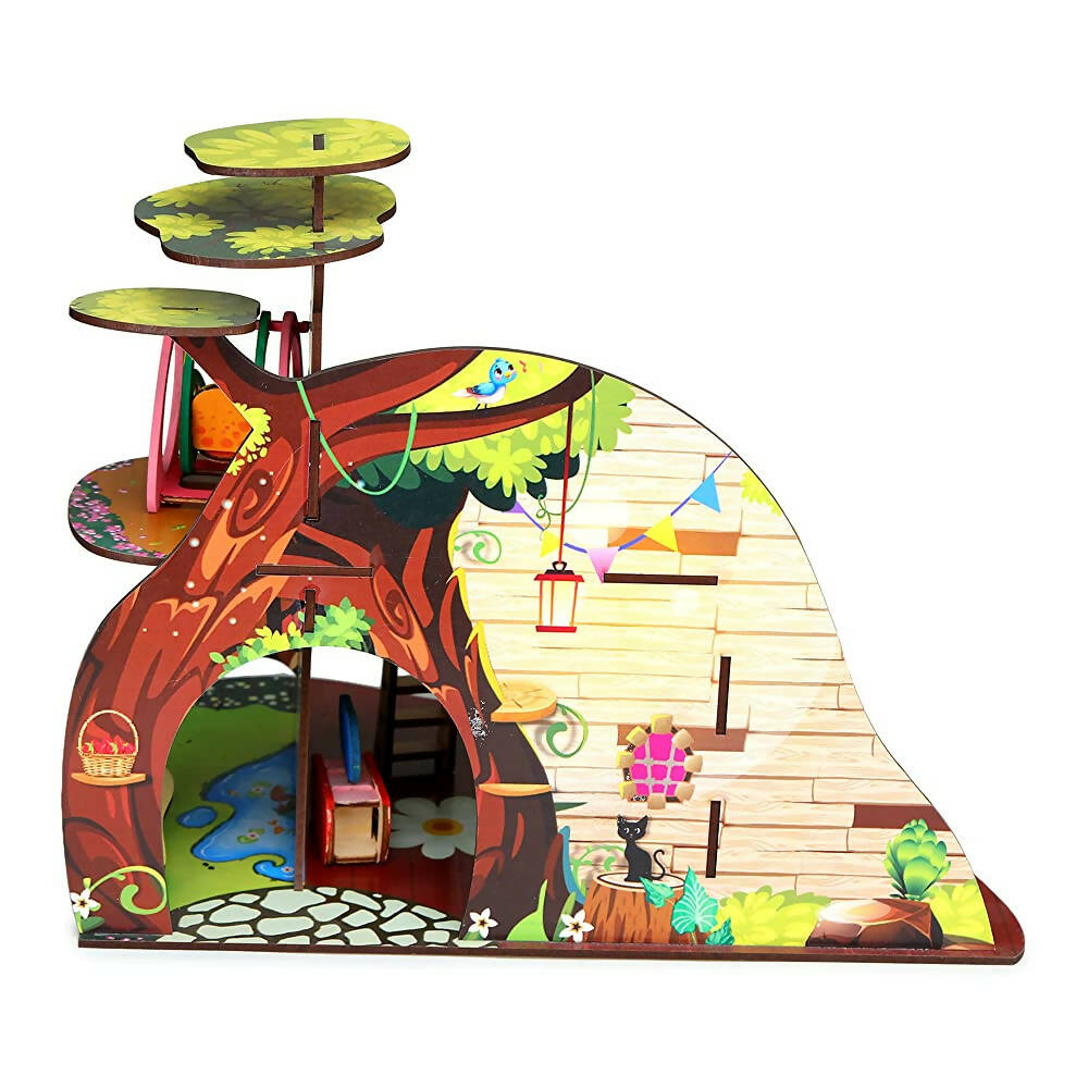 Webby Tree Troopers A Forest Hideout All Side Play Doll House for Kids - Distacart