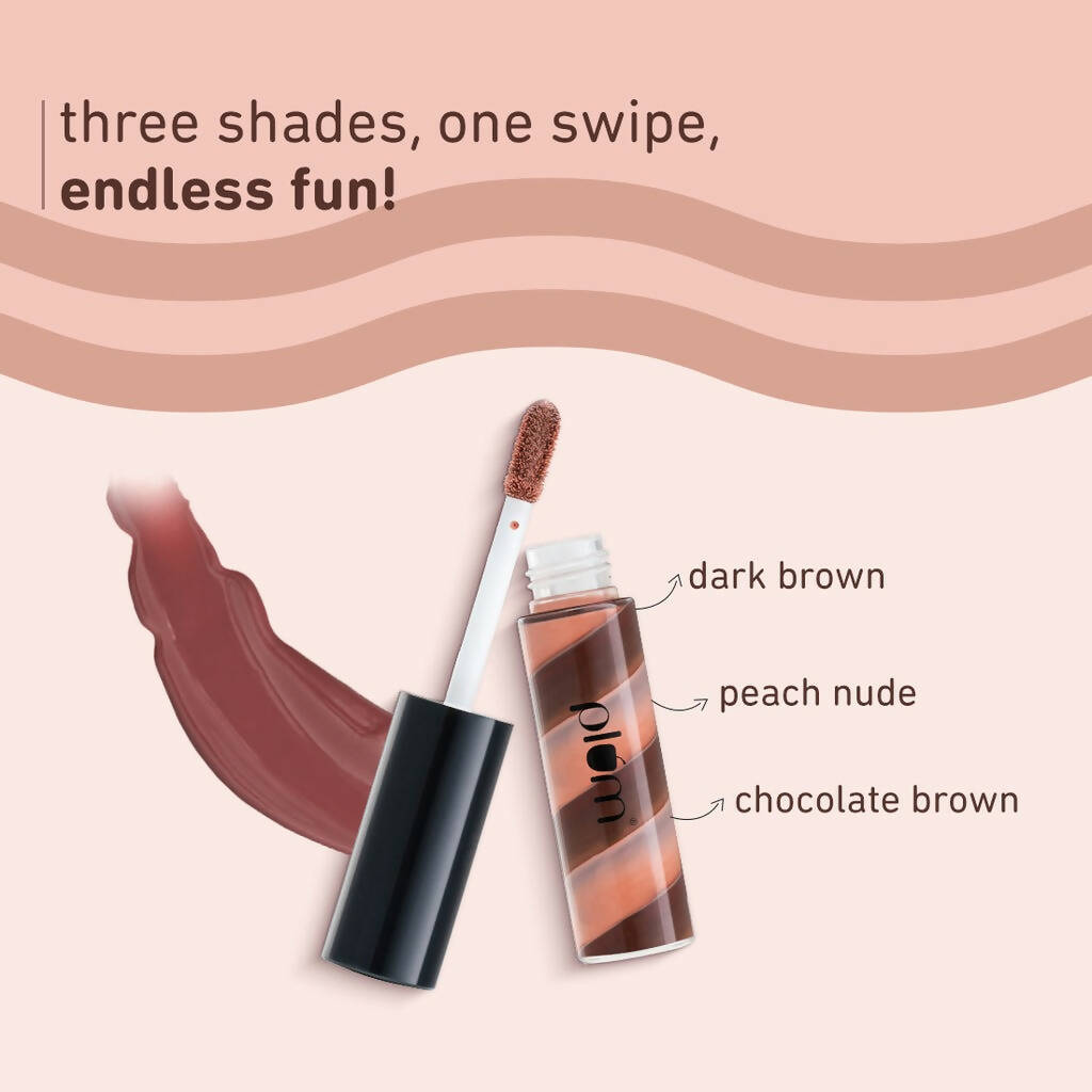 Plum Soft Swirl Lip Gloss 3 Shades In 1 & 126 Mississippi Mud - Distacart