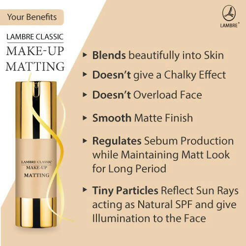 Lambre Classic Make-Up Matting Foundation (06 Honey Shade) - Distacart