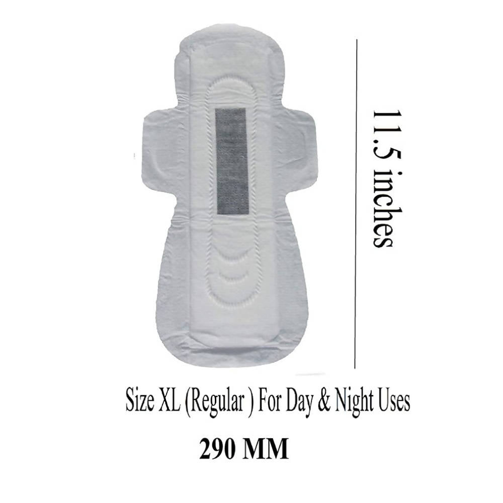 Manvicare Biodegradable Charcoal Anion Cotton Sanitary Pads - Distacart