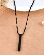 Thumbnail for VOJ Women Black -Toned Stainless Steel Rhodium Plated Chain With Pendant Beads Chain - Distacart