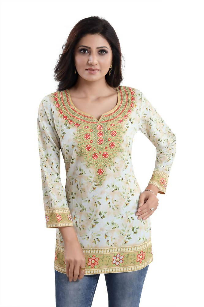 Snehal Creations Adorable Amaze Printed Short Kurti Tunic Top