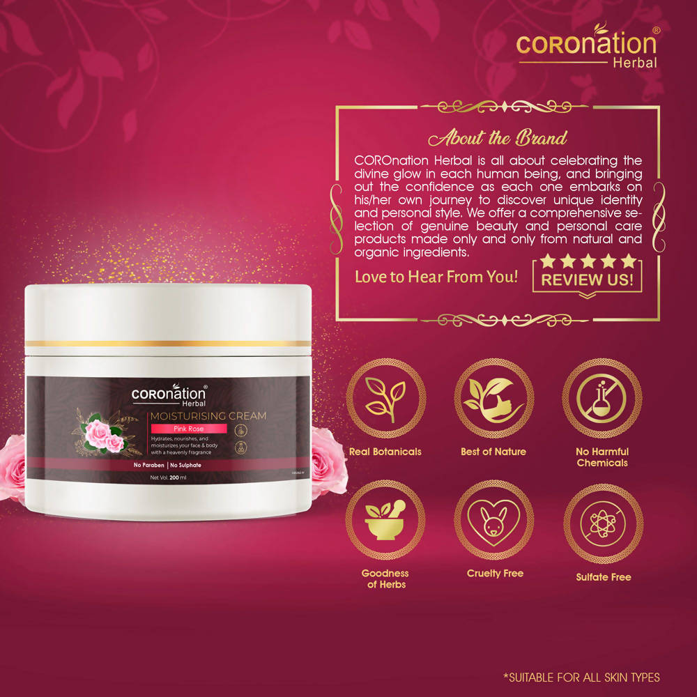Coronation Herbal Pink Rose Moisturizing Cream - Distacart