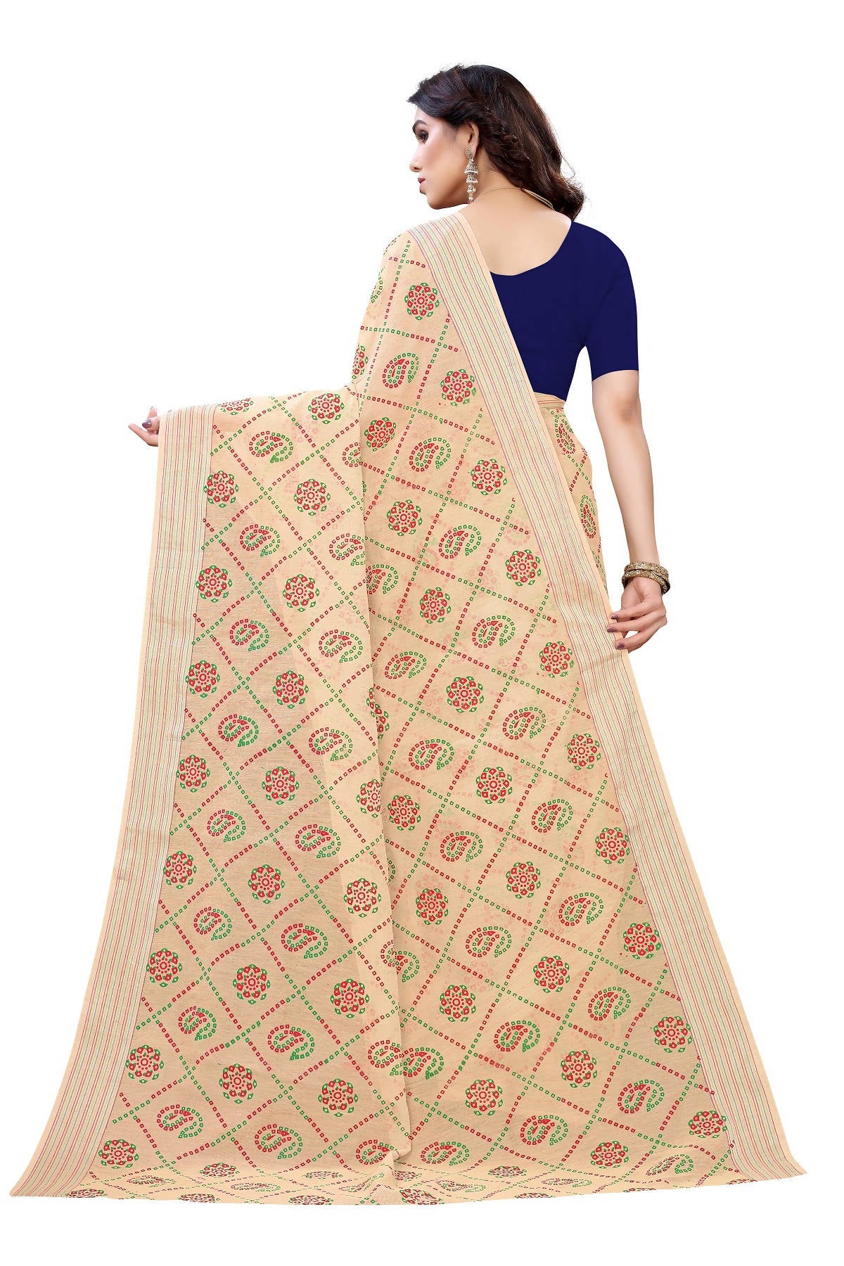 Vamika Cream Linen Jari Border Saree (CHARVI CREAM) - Distacart