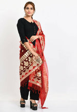 Thumbnail for Mominos Fashion Moeza Women Organza Gotta Patti Bridal Dupatta Red Dupatta - Distacart