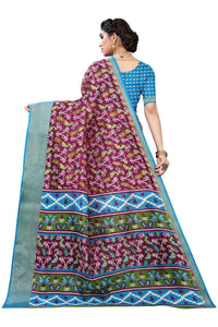 Thumbnail for Vamika Beautiful Purple Linen Jari Border Saree (JANKI PURPLE) - Distacart