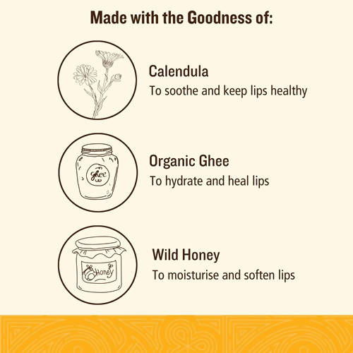 Soultree Calendula & Honey With Organic Ghee Lip Balm Ingredients