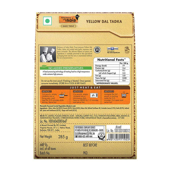 Kitchens of India Yellow Dal Tadka - Distacart