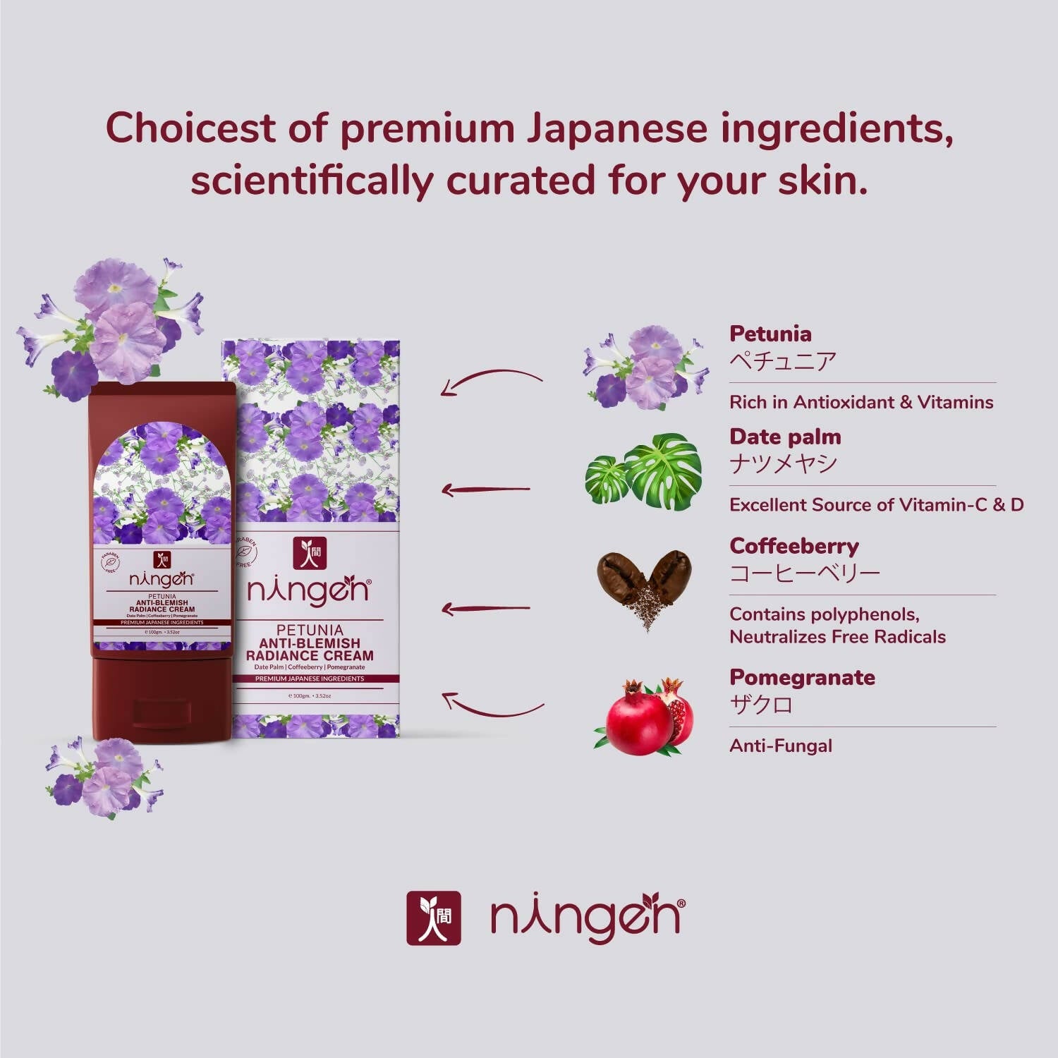 Ningen Petunia Anti-Blemish Radiance Cream - Distacart