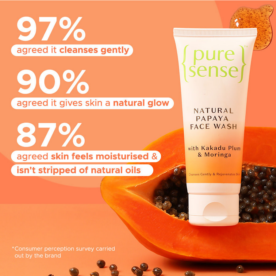 PureSense Natural Papaya Face Wash - Distacart