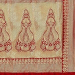 Thumbnail for Vamika Red Banarasi Jacquard Weaving Saree - Distacart
