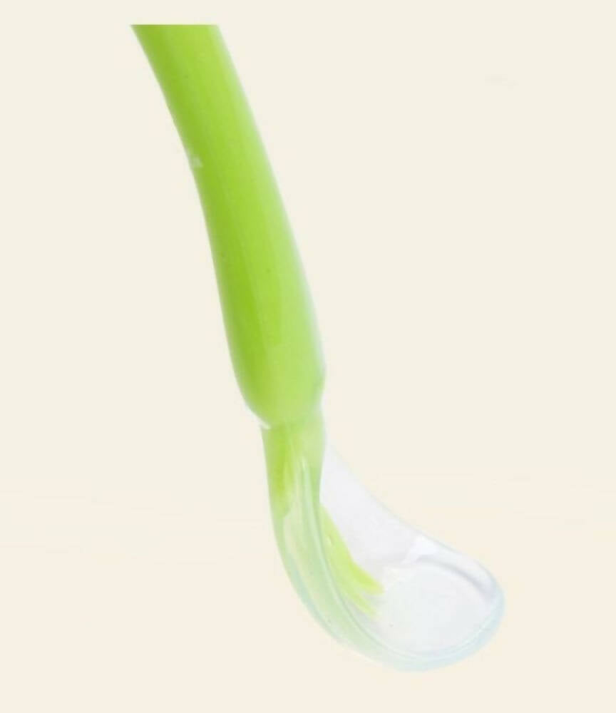 Safe-O-Kid Soft Silicone Tip Spoons Set Box (2 Spoons), Blue & Green - Distacart
