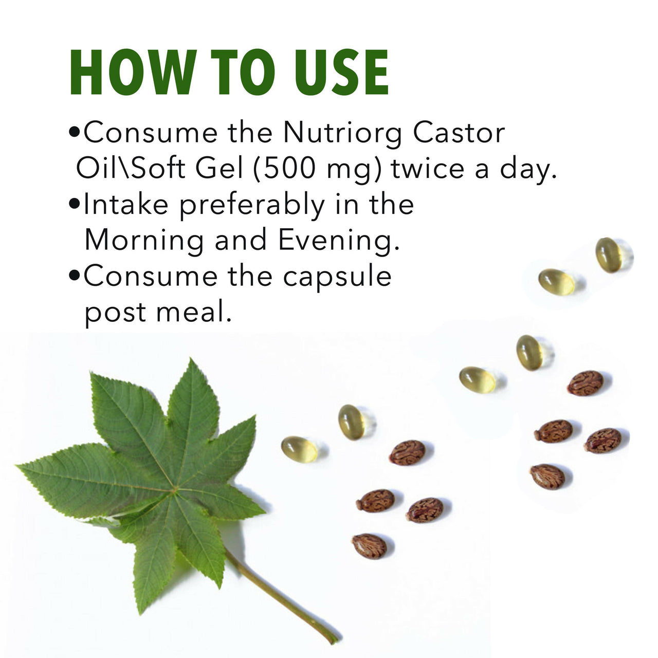 Nutriorg Castor Oil Soft Gel Capsules - Distacart