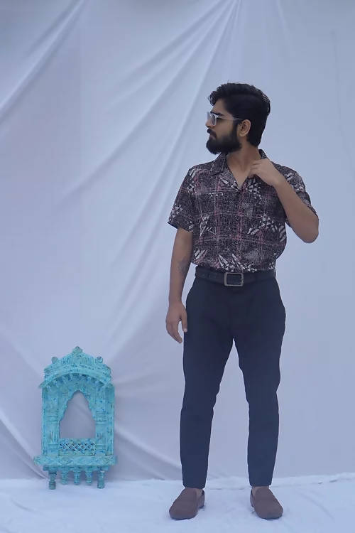 Diva Globe Abstract Printed Shirt - Distacart