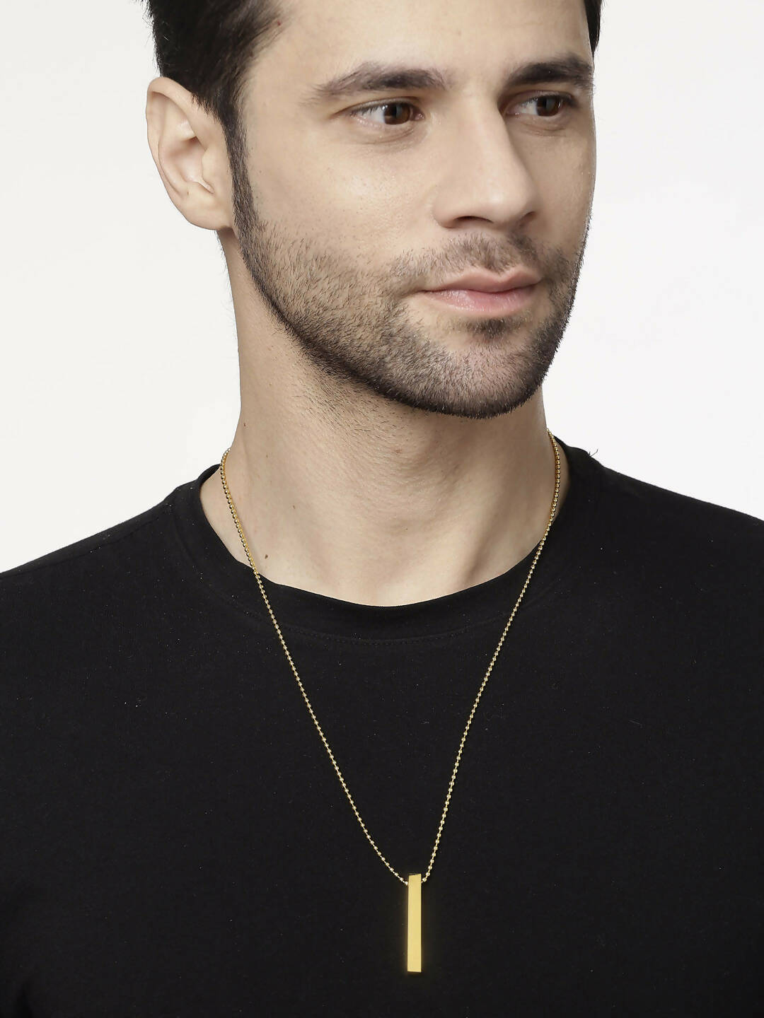 NVR Men Gold Plated Geomatric Pendent With Chain - Distacart