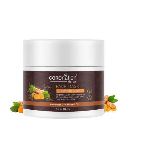 Coronation Herbal Turmeric Clay Face Mask - Distacart