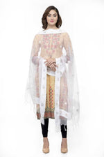 Thumbnail for Mominos Fashion White Orgenza Gota Flower Dupatta