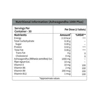 Thumbnail for Neuherbs Ashwagandha 1000 Plus Tablets with Vitamins - Distacart
