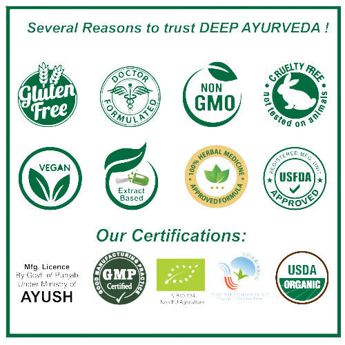 Deep Ayurveda Vigora-M 500mg Veg Capsules - Distacart