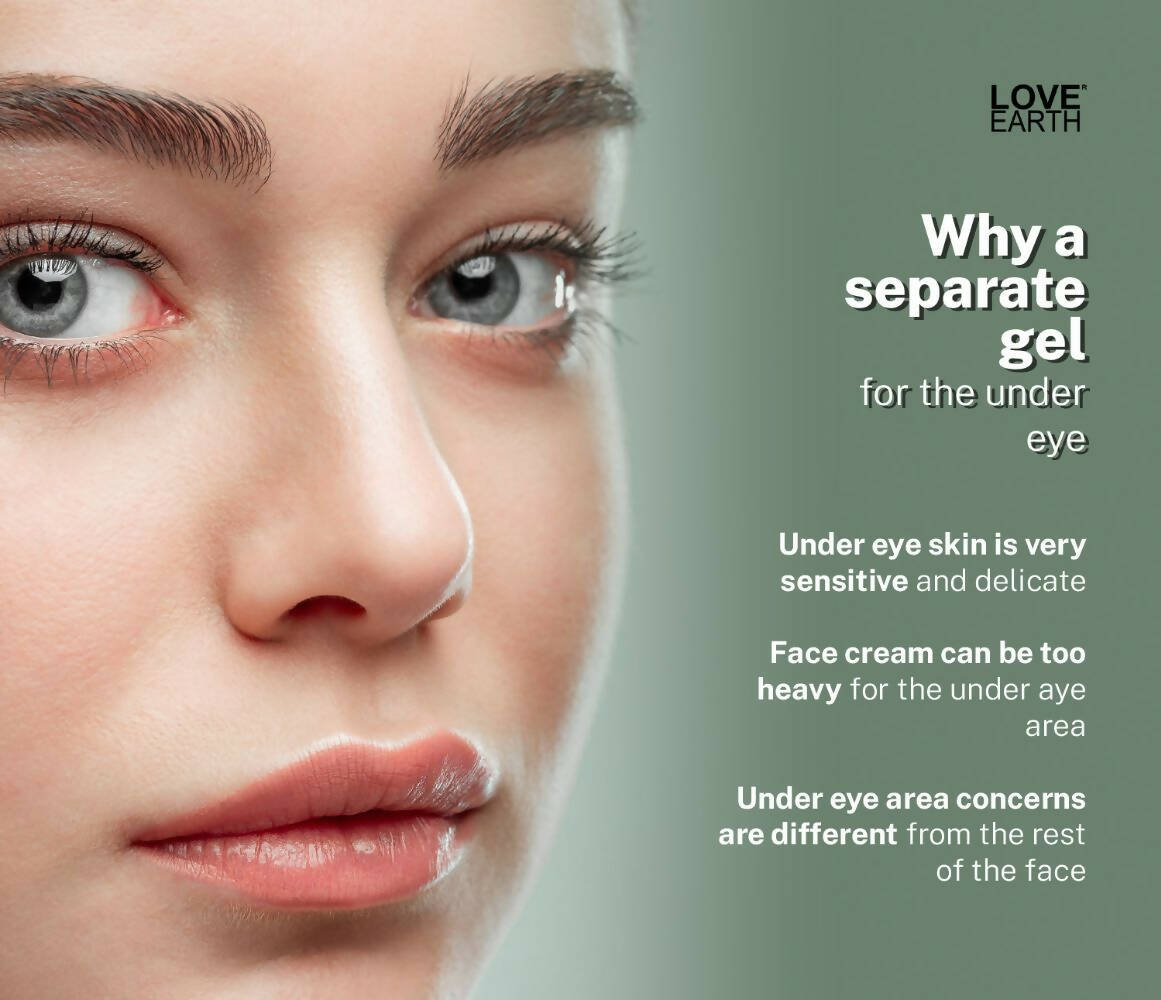 Love Earth Under Eye Gel - Aloe Vera & Cucumber - Distacart