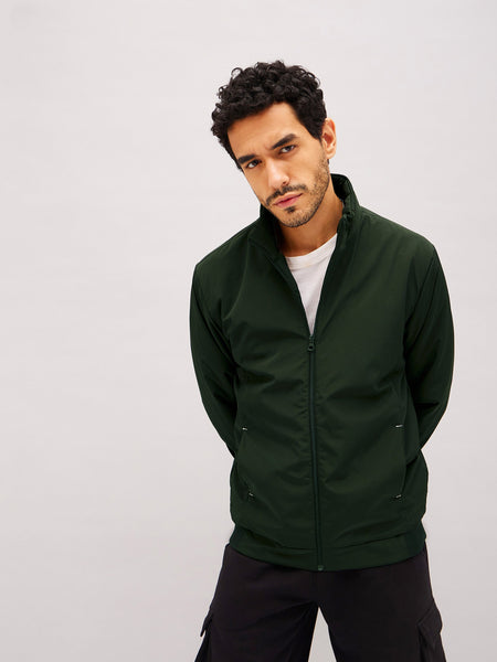 Lyush Men Olive Full Sleeve Biker Jacket - Distacart