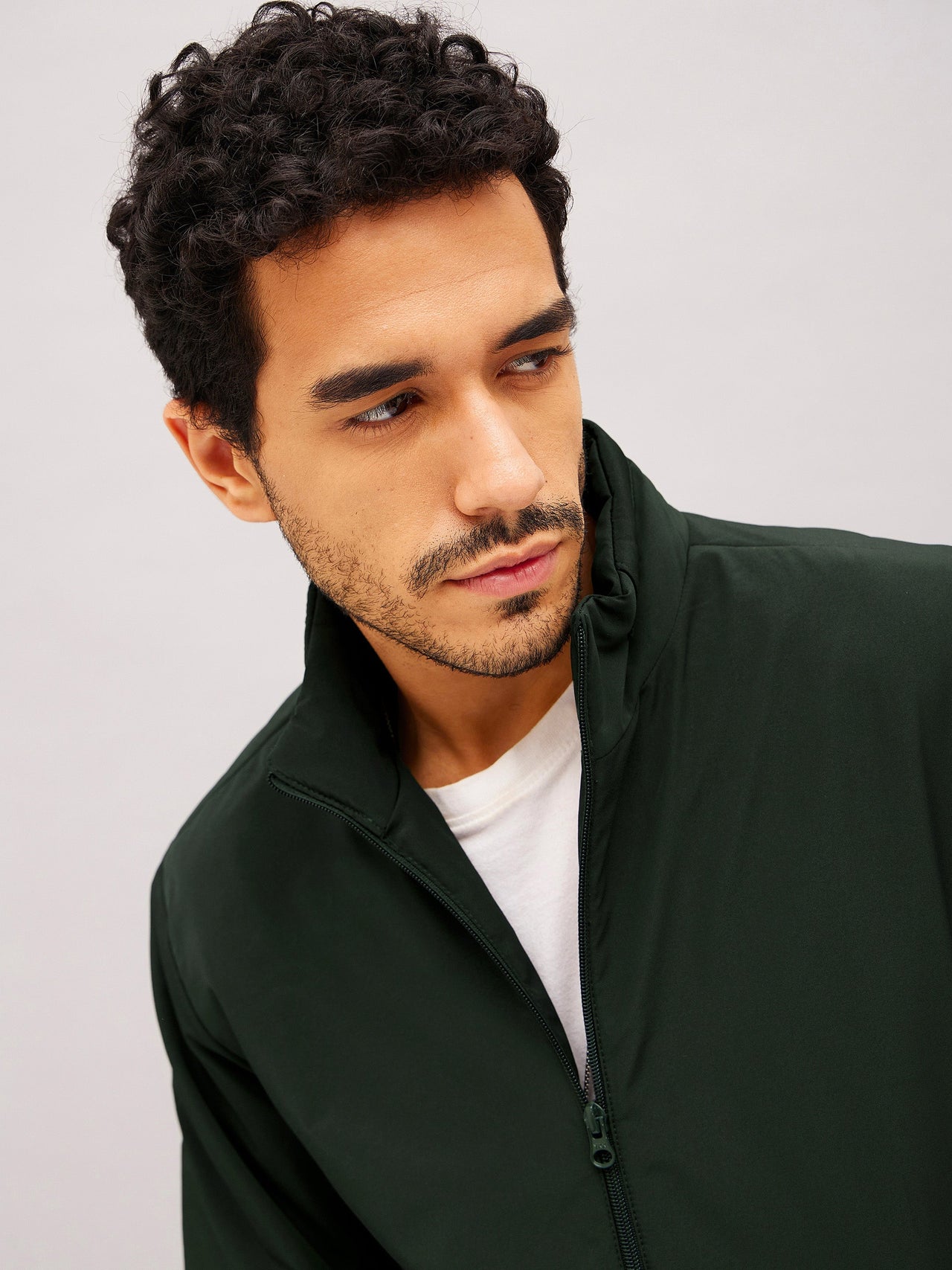 Lyush Men Olive Full Sleeve Biker Jacket - Distacart