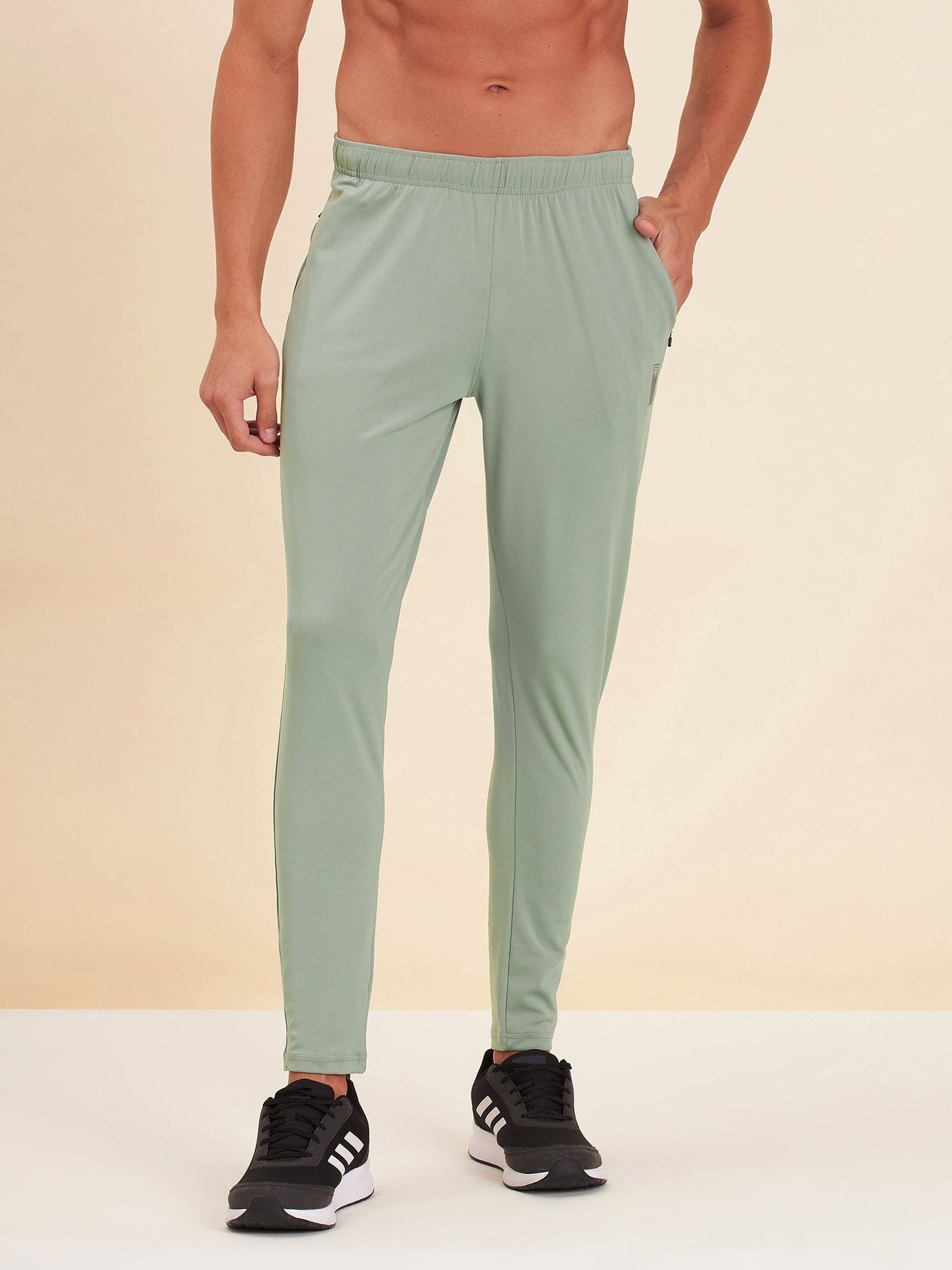 Lyush - Mascln Men's Olive Dry Fit Stretchable Slim Track Pants - Distacart
