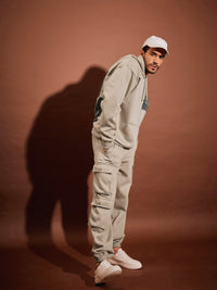 Thumbnail for Lyush Men Taupe NEW DAY Oversized Hoodie Sweatshirt With Joggers - Distacart