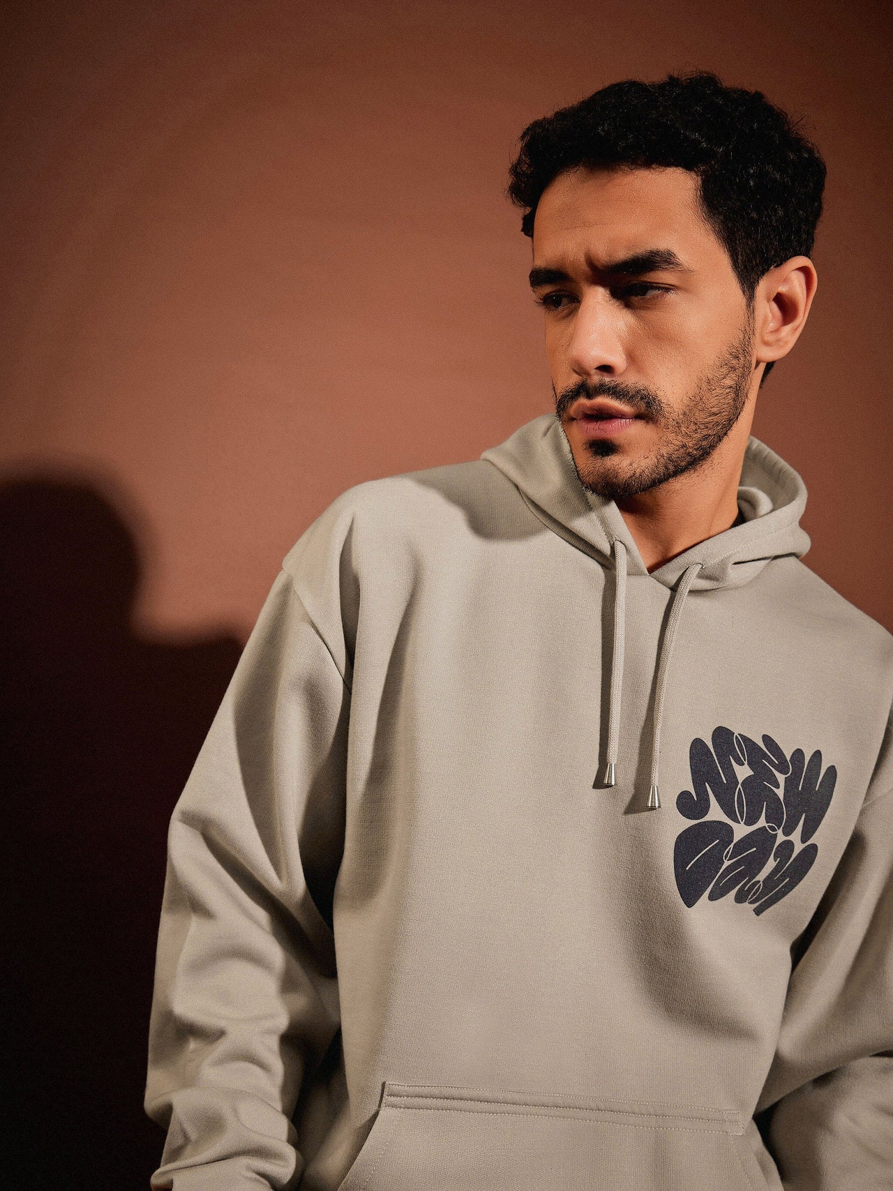 Lyush Men Taupe NEW DAY Oversized Hoodie Sweatshirt With Joggers - Distacart