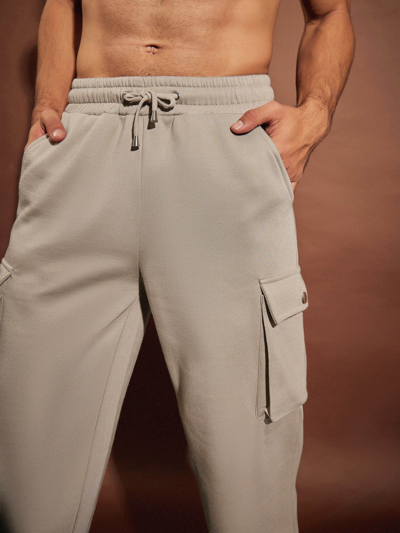 Lyush Men Taupe NEW DAY Oversized Hoodie Sweatshirt With Joggers - Distacart