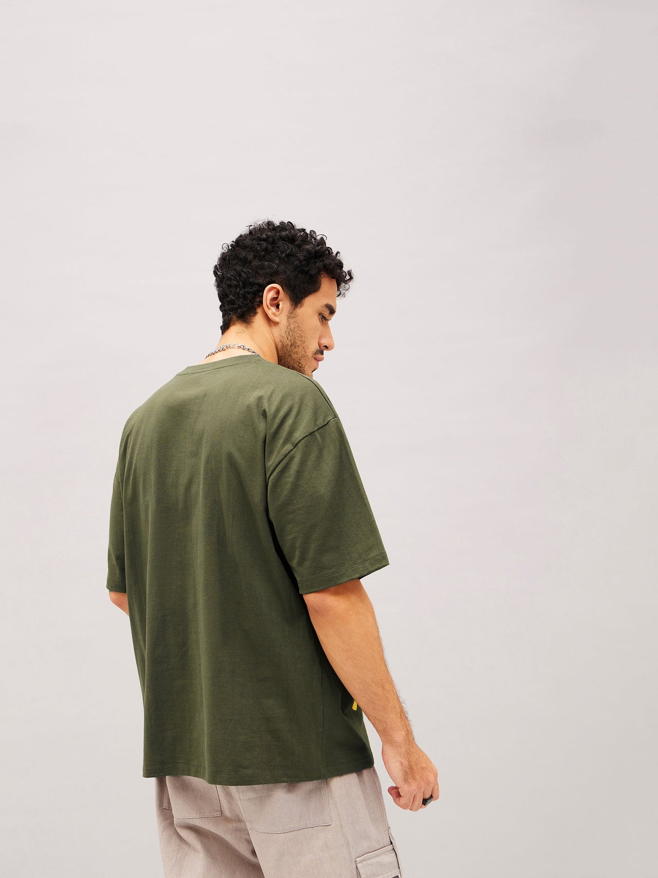 Lyush Olive LOVE BOSTON Oversized T-Shirt - Distacart