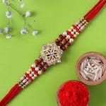 Thumbnail for Pretty Rudraksha Rakhi And Kaju Katli Box - Distacart