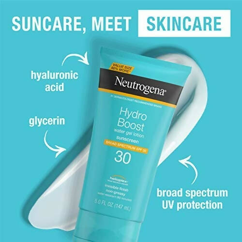 Neutrogena Hydro Boost Water Gel Sunscreen Lotion with Broad Spectrum SPF 30 - Distacart