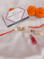 Thumbnail for Designer kundan Rakhi - Ruby Raang - Distacart