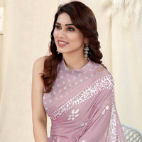 Thumbnail for Women's Partywear Designer Pink Chinon Shiffon Fancy Saree - Dyuti - Distacart
