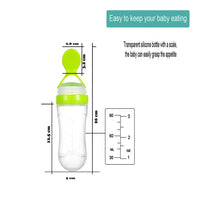 Thumbnail for Goodmunchkins Silicone Spoon Food Feeder Silicone Bottle for Babies-Green - Distacart