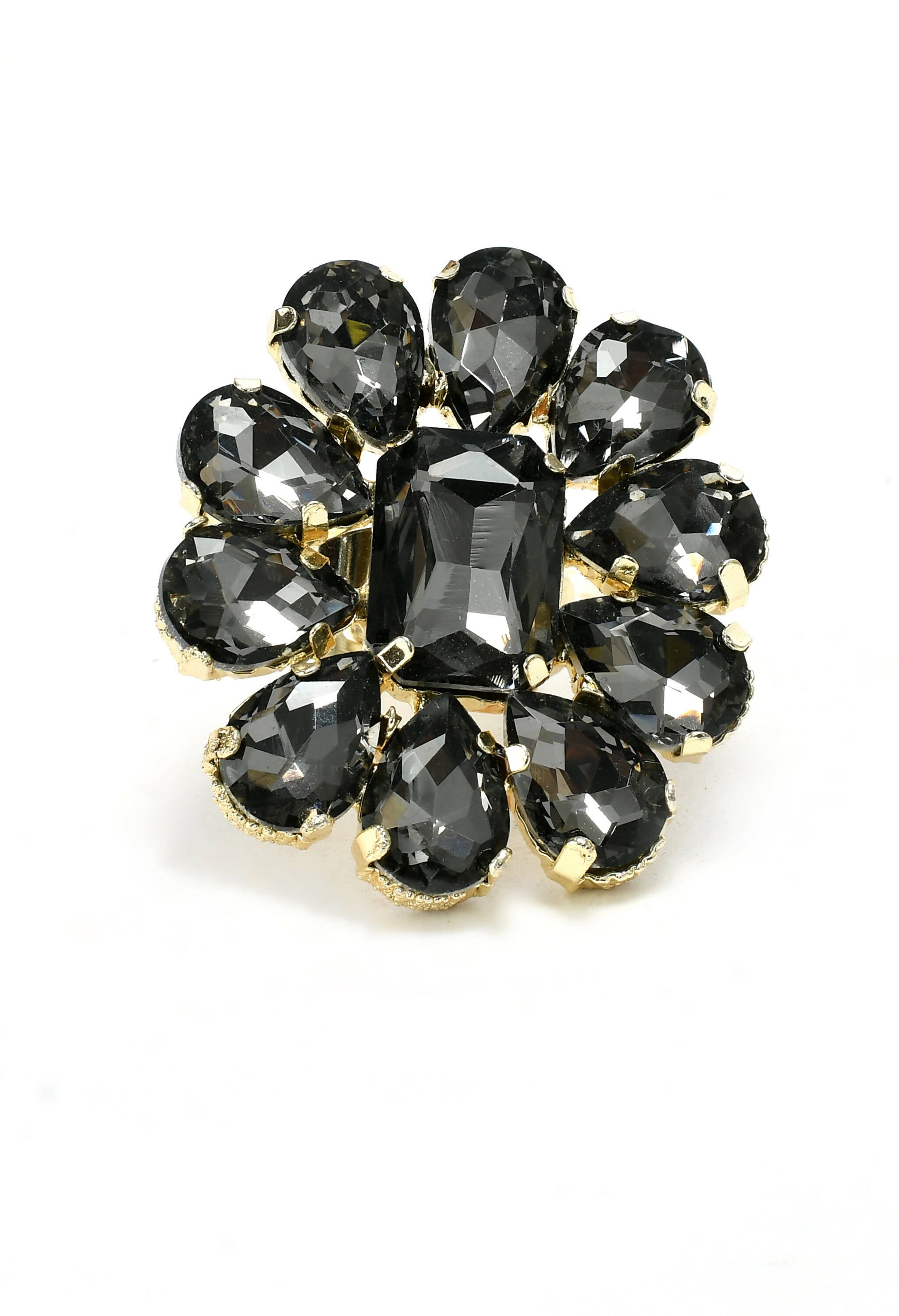 Mominos Fashion Joharkamal Gold-Plated Brass Finish Stone Choker For Women & Girls (Grey) - Distacart