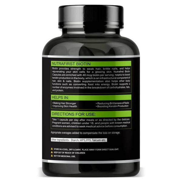 Nutrafirst Biotin Capsules - Distacart