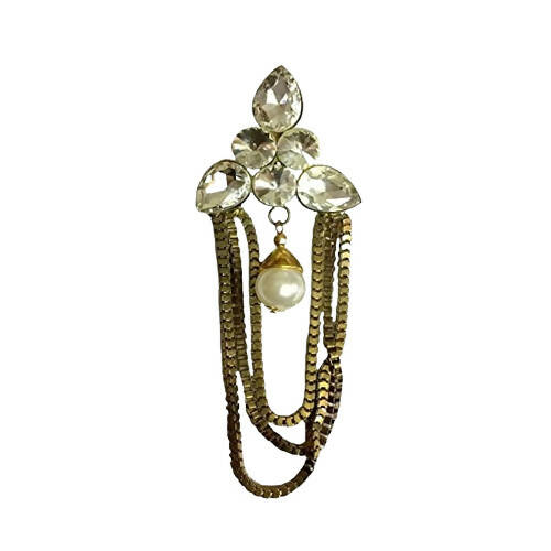 Tiaraa Kundan Hanging Brooch - Distacart
