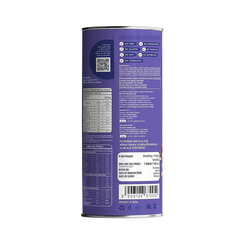 Foodstrong Daily Protein - Almond Chocolate Flavor - Distacart