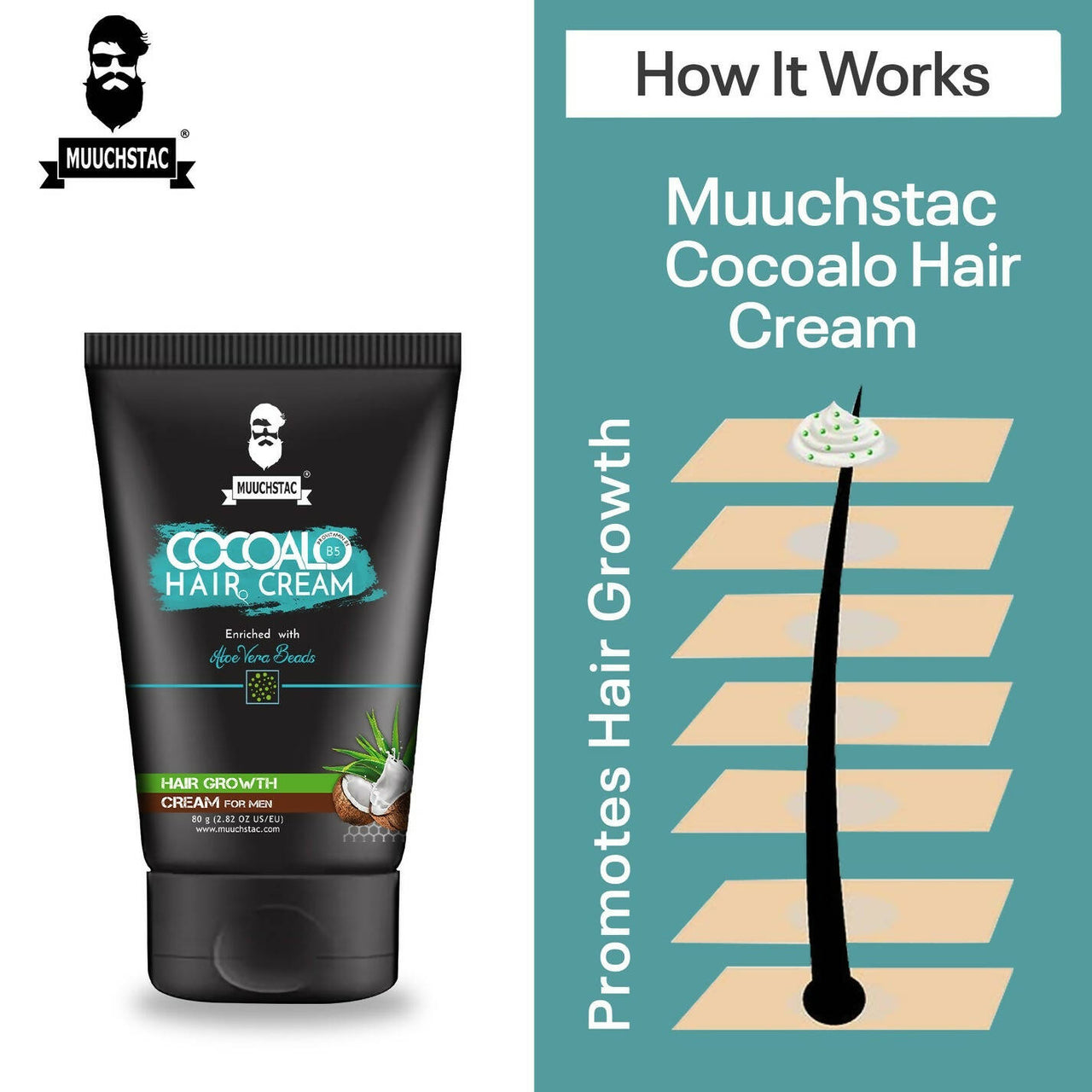Muuchstac Cocoalo Hair Cream For Men - Distacart