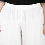 Thumbnail for Lagi Women's White Solid Palazzo (PLZ04F)