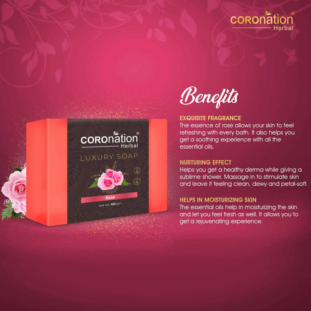 Coronation Herbal Pink Rose Luxury Soap - Distacart