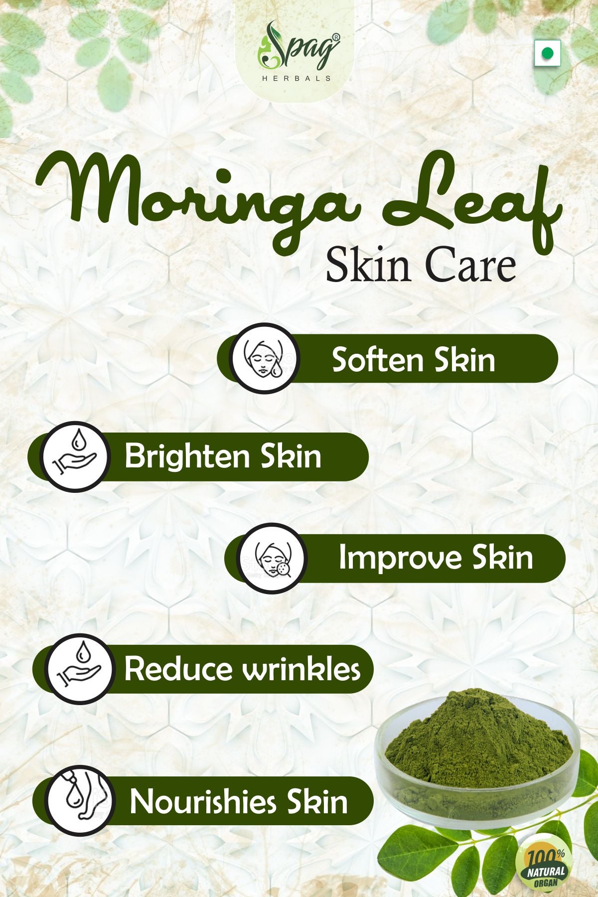 Spag Herbals Premium Moringa Leaf Powder - Distacart
