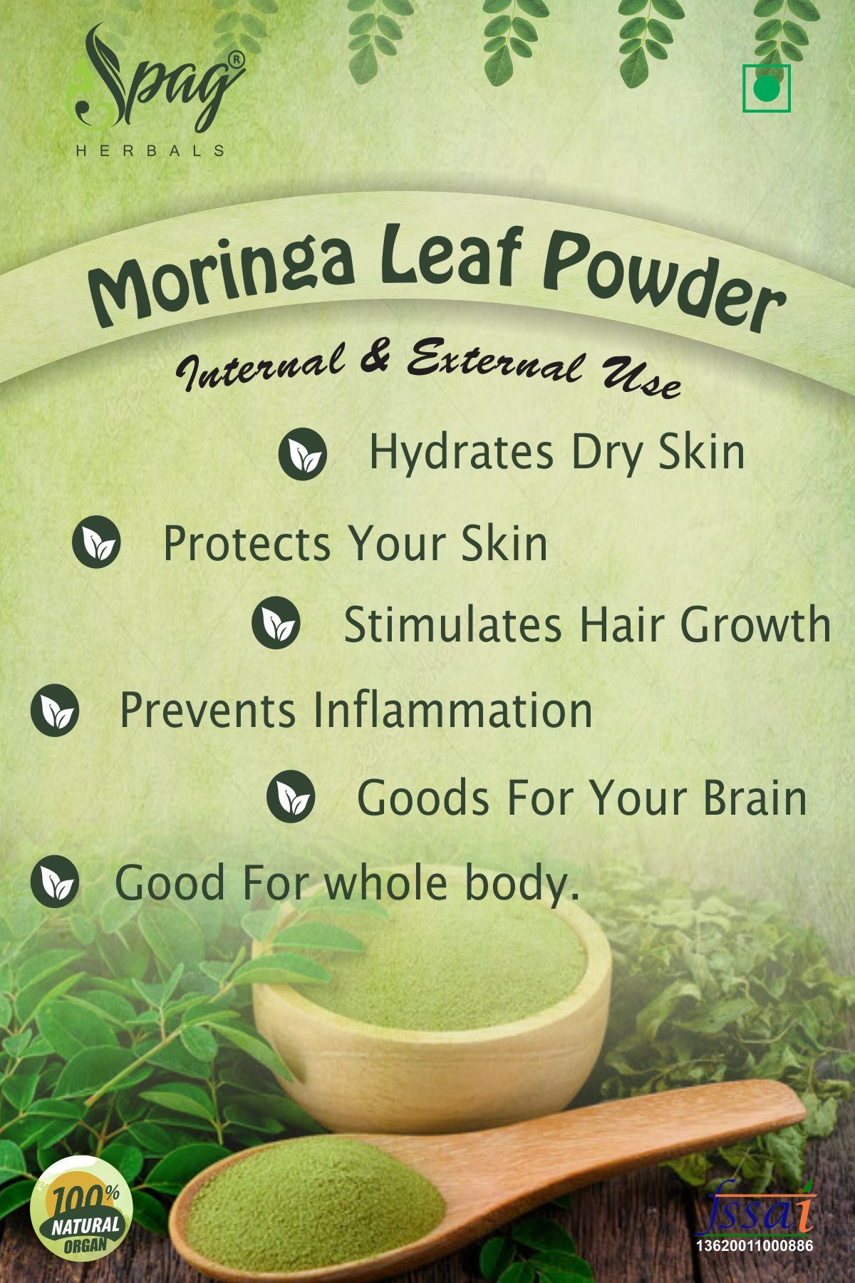 Spag Herbals Premium Moringa Leaf Powder - Distacart