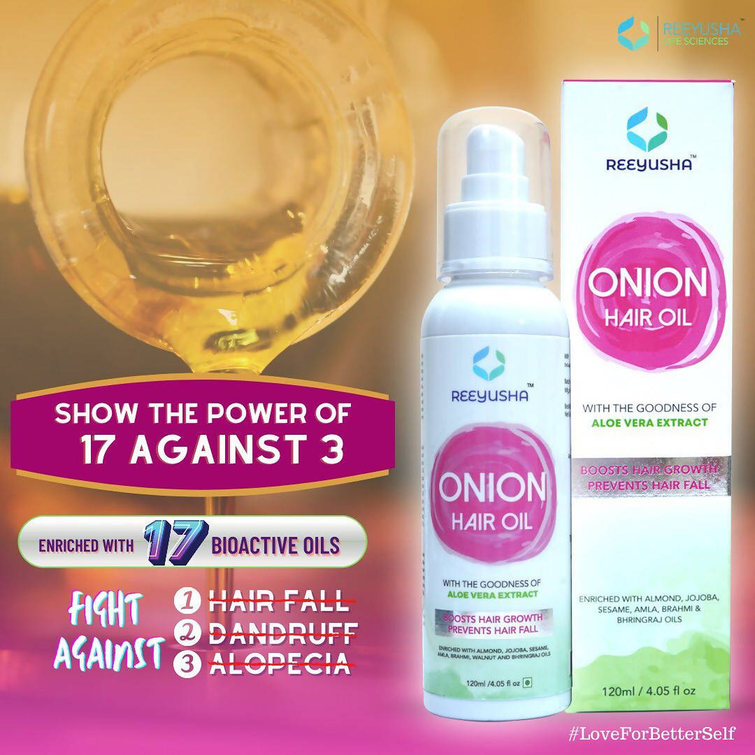 Reeyusha Onion Hair Oil with Aloe Vera Extract - Distacart