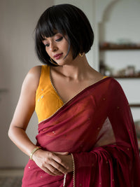 Thumbnail for Suta Red Woven Design Pure Cotton Saree - Distacart
